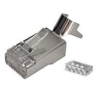 MH Connectors MHRJC6AR322N ຕົວເຊື່ອມ 8P8C Cat6a ປົກກະໂດດ mod plug, ສາຍ 1.1mm, ການຄຸມຄອງ 50u"