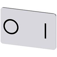 SIEMENS 3SU19000AD810QG0 ປ້າຍປະກັບ, O I INSCR. LABEL,SILV 17.5 X 27MM,SYMB: O  I