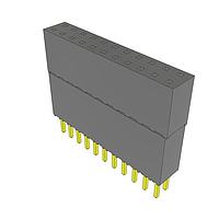 Samtec ESQ-111-44-G-D ລູກບວກສໍເຄດສະຕຣິບສູງ, 0.100" ຊີ້ນ