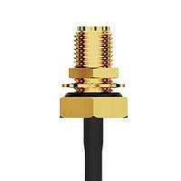 GCT (Global Connector Technology) CAB527RF-0150-A-1 ການປະກອບສາຍ RF 8GHzSMA STR ປລັກ 2SMA STRJck R BH Mt RG178 150mm IP67/IP68