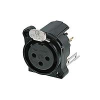 NEUTRIK NC3FBV2-B ປຸ່ມຮັບ 3P F RECEPT B SERIES PCBV PN 1 GRD SEP B