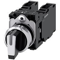 SIEMENS A6X30143164 ສະຫນັບສະຫນູນຫຼາຍທາງ SELECTOR SWITCH. I-O-II. ສີດຳ. ສີຂາວ