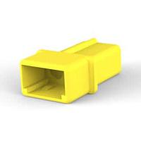AMP Connectors - TE Connectivity 1-480319-4 ກອງຮັບສະຕິກ 02P CAP HSG F/H YEL
