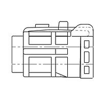 Yazaki 7123748440 ກອງປະກອບ CONN 8P 070 SWP LT GRY