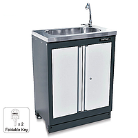 TOPTUL TBBJ0103 ຈົມດ້ວຍ Faucet &amp; ຕູ້ເກັບຮັກສາ