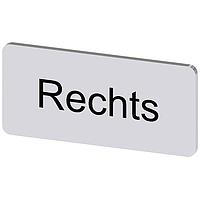 SIEMENS 3SU19000AC810AH0 ປ້າຍປະກັບ, Rechts INSCR. LABEL, SILVER 12.5 X 27MM, RECHTS
