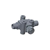 Amphenol LTW TA-A03F-A03M-A03M-01 ຕົວເຊື່ອມມິດຕຣິກຮູບວົງ Circular Metric Connector, T Adaptor, ເຫລັກ, A Coding, 4A, 03 ຂາຍືນ, (ສ່ວນທ້າຍ 1) ຜູ້ຍິງ Female, (ສ່ວນທ້າຍ 2) ຜູ້ຊາຍ Male, (ສ່ວນທ້າຍ 3) ຜູ້ຊາຍ Male, ການດັບສະບັບດ້ວຍການສະກຣູ IP68 Mated