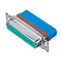 Amphenol Positronic EVD37S1000S-15 ຕູ້ຮັບ Receptacle D-Sub Female Connector 37P Crimp ສແຕນເນລສຕີນ, ປິດຜົນ Shell