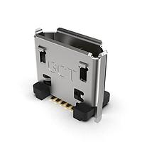 GCT (Global Connector Technology) USB3140-30-0070-1-C ຂໍ້ຕໍ່ Micro USB ປະເພດ B Micro B Skt, ຕັ້ງຕົ້ນ, SMT, 30u", ມີກະແຈ 0.7mm, ມີ MEF, T&R+cap