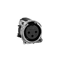 Amphenol SINE Systems AC3FBHL2-AU-PRE ຕູ້ຕໍ່ຕ່າງ XLR 3 ໂພນ XLR ຜູ້ຍິງ ຕິດຕັ້ງໃນກະຕ່າຍ BType ສີນິເກວ ປົກກັນດ້ວຍທາງທອງ ຕິດຕໍ່ PCB ແບບຮອຍງ່ານ