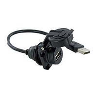 Amphenol Socapex USBAPSCC7230A ສາຍ USB / ສາຍ IEEE 1394 USB A Fld JamNutRcpt SelfClsCapUSB-A 3mCS