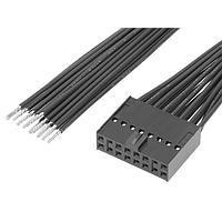 Molex 219659-1164 ການປະກອບສາຍສະເພາະຮູບສະເກດສີ່ມົນຍະກຳ Female-Pigtail (OTS) Cbl Assy Dual Row 600mm Tin Plating 16 Ckt Blk