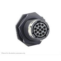 Eaton Souriau-Sunbank UTGX712D14S ຮັບສະຕິເຄື່ອງ Jam nut receptacle, ບໍ່ມີຫົວຫົວຫົວ, ມີ 14 ຕິດຕໍ່ PCB ຍິງ, IP68/69K ໃນສະພາບບໍ່ໄດ້ຕໍ່ກັນ