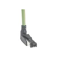 HARTING 09470400046 Cat 5 RJ Industrial RJ45 Cat5 Overmolded Patch Cable, ມຸມລ່ຽງລຸ່ມເປັນປາກເປີດ, ປະເພດສາຍ C trailing 2x2xAWG22/7, PUR ສີຂຽວ, 1.0m
