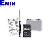 Senseca GTH 175 PT-G ເຄື່ອງວັດແທກອຸນຫະພູມກະເປົ໋າທີ່ຊັດເຈນ (-199.9 ... +199.9 °C, mini Tefl on probe)