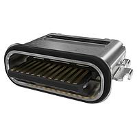 Amphenol Commercial Products 12402060E512A ຕົວເຊື່ອມ USB Type C USB4 GEN3, Type C, ການຕິດຕັ້ງກາງ, ຄວາມສູງກາງ 0.4mm, ບັນດາຄູ່ SMT, IP68