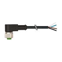 Murrelektronik 7000-12341-6140500 ຕົວເຊື່ອມ M12 ຍິງ 90 ກັບສາຍ, PVC 4x0.34 bk UL/CSA 5m