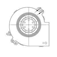 Sunon PF97331B1-B04U-SI9 ພັກລະບູລ໌ບລໍວເວີ Brushless Blower, 97x53x33mm, 12VDC, 0.18"H2O, 4x Wire, Auto Restart, Tach/PWM, IP66, ADAS
