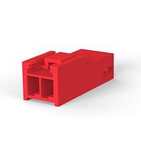 AMP Connectors - TE Connectivity 179463-2 ຝາປົກກັນຕົວຈອງ DBL LOCK CAP F/H 2P ແດງ