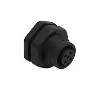 Wurth Elektronik 643220100605 Receptacles WRCIRC M12 Screw Coding A Panel PCB Plastic Straight with Panel Nut PG9 Female connector, polarity 5