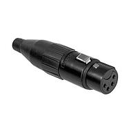 Amphenol Audio AC4FB-AU BULK ຕົວເຊື່ອມສາຍສັນຍາ XLR 4P ຜູ້ຍິງ BLK ກວດຈອກສາຍ Jaws
