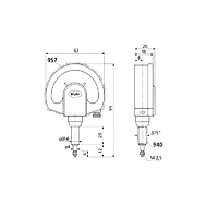 Mahr 4332005KAL ເຄື່ອງປຽບທຽບ Dial ກົນຈັກ (1010T, ±0.25 mm, IP54)