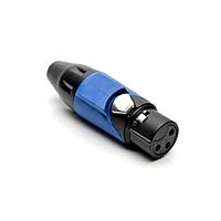 Amphenol Audio AX3FB6M ຕົວເຊື່ອມຕໍ່ 3P SOCKET F PLUG BLK W BLU MRK SLEEVE