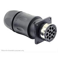 Eaton Souriau-Sunbank UTGX0JC1412S ປະຕູສະຫນາມຮູບສີ່ແຂນມີປະຕູສະຫນາມຮູບສີ່ແຂນ, ມີກະບອກສາຍສົ່ງສະຫນາມດ້ານຫຼັງ, ສໍາລັບ 12 ຕິດຕໍ່ຍິງ, IP68/69K