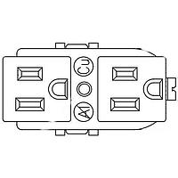 Qualtek Electronics 740W-D/02 ປຸ່ມອອກສະຫນອງ DUPLEX RECEPT NEMA 5-15R 15A 125V