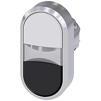SIEMENS A6X30140793 ປຸ່ມກົດແບບແກ້ວ TWIN PUSHBUTTON. ຂາວ. ດຳ