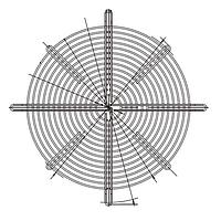 Sanyo Denki 109-1137 ກາດກັນນິ້ວພັງລົມ Guard 225mm ສໍາລັບພັງລົມສົ່ງແຮງສົມມຸດ, ທາງເຂົ້າ/ທາງອອກ, ສີເງິນ