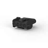 AMP Connectors - TE Connectivity 1-480703-9 ຮູງຮັບ Receptacle CAP HOUSE 4 POS ສີດຳ UL94V-2