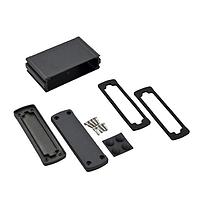 Bud Industries EXN-23353-BK ກະເປົາບອດ PCB ກະເປົາອະລູມິນິມອອກແບບດຽວ ສີດຳ (1.4 X 4.5 X 2.7 ນິດ)