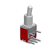 Dailywell 2MS1T2B4M6QNS ສະຫນັບສະຫນູນ Toggle Switches Sub-Miniature SPDT switch on-on right angle pc thru-hole