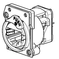 NEUTRIK NE8FAV-C5-AE ຮອບຮັບ RJ45 RECP etherCON CAT5e A - PCBV, 24mm ຈາກແຜ່ນຫນ້າເຖິງ PCB - ປຸ່ມກົດປ້ອງກັນ ESD ບໍ່ສະດວກສົມດຸນ