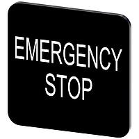 SIEMENS 3SU19000AF160DA0 ປ້າຍປະກັບ, ປ້າຍປິດສະພາບຉົດສັນຍານສຸດຈຳເພດ INSCR. LABEL,BLK 22X22MM, EMERGENCY STOP