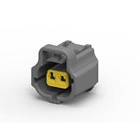 AMP Connectors - TE Connectivity 2822365-2 ກອງປົກຄຸມ EJ-2 DBL LOCK PLUG 2P ASSY D ສີເທາ