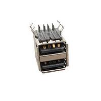 Stewart Connector SS-52100-003 ຕົວເຊື່ອມ USB Type A USB 2.0 - A Connector  2 Port  Stacked Right Angle Receptacle  Shielded