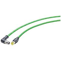 SIEMENS 6XV18785SN10 ເສັ້ນສາຍຕໍ່ເຂົ້າ Plug-In Cable IE TP Cord M12-90/RJ45-180 (4x2. 10 m)