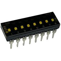 CTS Electronic Components 209-8LPSTFD ສະຫນັບ DIP THROUGH HOLE, DIP SWITCH ທອງ, 8-ຂາ, ຕົວກະທົບຮູບແບບຕ່ຳ, ການປິດດ້ານລຸ່ມ, ການປິດດ້ານດ້ານ, ອອບ, ແບບຂາສົງກົງ, ກະປ່ອງທູບ