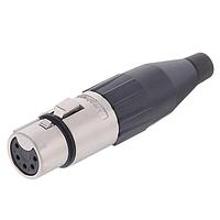 Amphenol Audio AC5F ຕົວເຊື່ອມສາຍສະເພາະ 5 ໂພນ XLR ຕົວເຊື່ອມສາຍຍິງ ຕິດຕໍ່ດ້ວຍການຂັດ Machined ພື້ນຜິວນິເຄວ