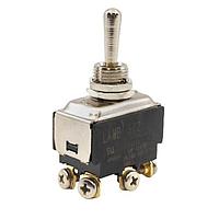 E-Switch ST26KD00 ສະຫນັບສະຫນູນ Toggle 20A 125VAC ດ້ວຍການຍຶດສະກຣູ (On)-Off-(On) 2 Pole