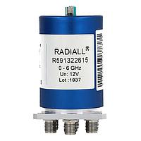 Radiall R591802605 ສະຫນັບສະຫນູນ Coaxial SP6T Subminiature SMA2.9 40GHz ປົກກະຕິເປີດ 12Vdc ຕົວເຊື່ອມ Micro-D