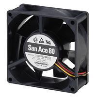 Sanyo Denki 109P0812H7D01 ພັງລົມ Axial DC Axial, 80x80x15mm, 12VDC, Locked Rotor Sensor