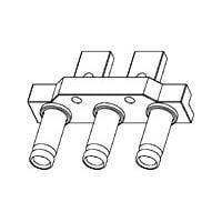 AMP Connectors - TE Connectivity 1274714-2 ຕູ້ຕໍ່ PCB 3P 1.0/2.3 JACK PCB