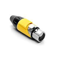 Amphenol Audio AX5F4M ຕົວເຊື່ອມສາຍສະເພາະ 5P SOCKET F PLUG YELLOW MARK SLEEVE