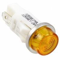 VCC 1092QC3-125VAC ອິນດິເຄເຕີ PMI .5in. LED 125V Tab Hi-Hat ສີແດງເຫຼືອງ