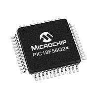 Microchip Technology PIC18F56Q24-E/PT ມາຄຣອຄຄອນໂຕເລີ 64KB Flash, 4KB RAM, 512bytes EEPROM, MVIO, 10b ADC2, 8b DAC, ACP, Comp, PWM,