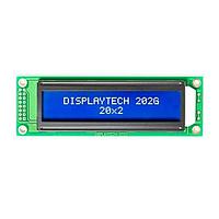 Displaytech 202G CC BC-3LP ໂມດູນສະແດງຕົວອັກສອນ LCD 20x2 ຕົວອັກສອນ STN ສີຟ້າ 6 ໂມງ