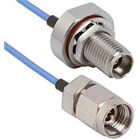 Amphenol SV Microwave 7015-1064 ການປະກອບສາຍ RF 2.92mm ຜູ້ຍິງຕິດຕັ້ງກັບ 2.92mm ຜູ້ຊາຍ ສາຍຄວາມຍາວ 6" ສໍາລັບສາຍ .047